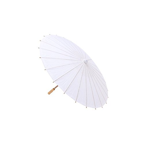 DISOK - Parasol Papel Bambú Blanco