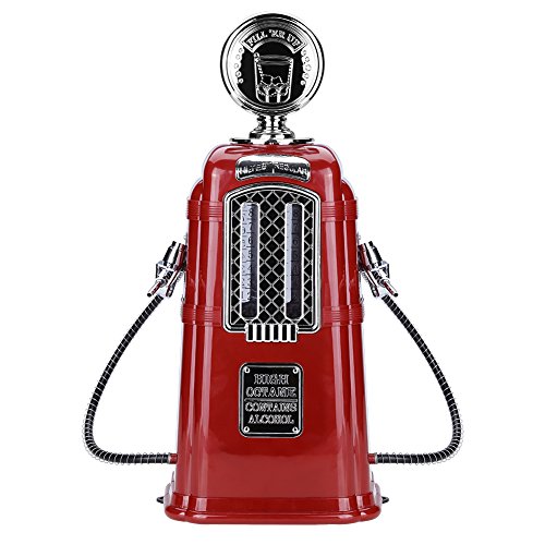 Dispensador de Cerveza con Dos Bombas, 1000 c c Dispensador de Vino dispensador de Licor Bar Accesorios utilizados en Bares, hoteles, Casas de té, KTV, Familia(Rojo)