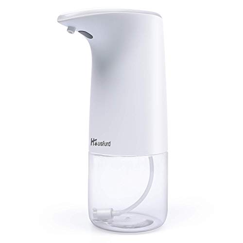 Dispensador de Jabón Automático, Housfurd Dispensador Automático de Desinfectante para Manos, Capacidad de 450 ml, Sensor Inteligente de Infrarrojos, Máquina de Espuma sin Contacto, Para baño y Cocina