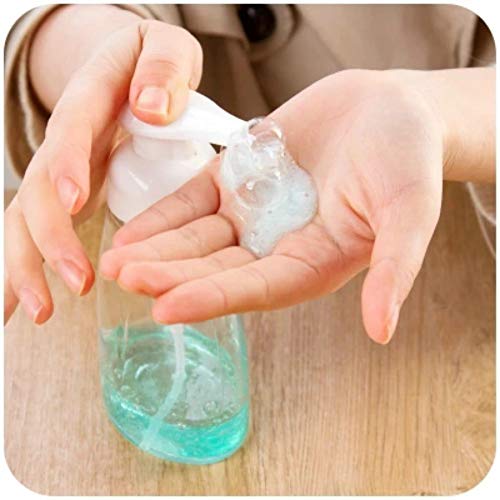 Dispensador de jabón - Botella redonda transparente La botella de espuma Moss puede contener 250 ml, ideal para aceites esenciales, lociones, jabones líquidos