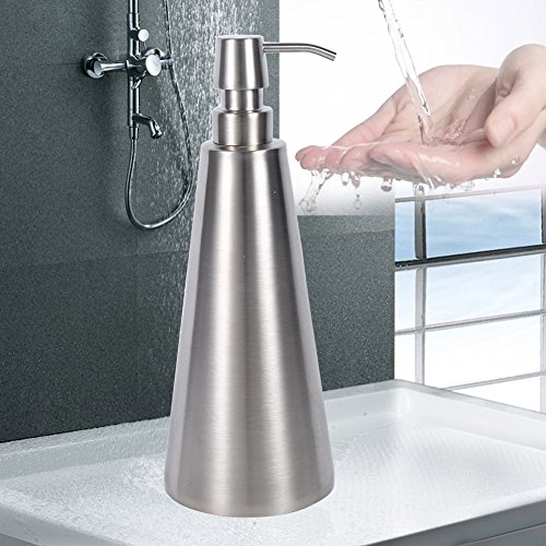 Dispensador de jabón de Gran Capacidad 800 ml Dispensador de Bomba de jabón líquido de Acero Inoxidable Loción de encimera para baño de Espuma, jabón de Manos, Cocina y baño