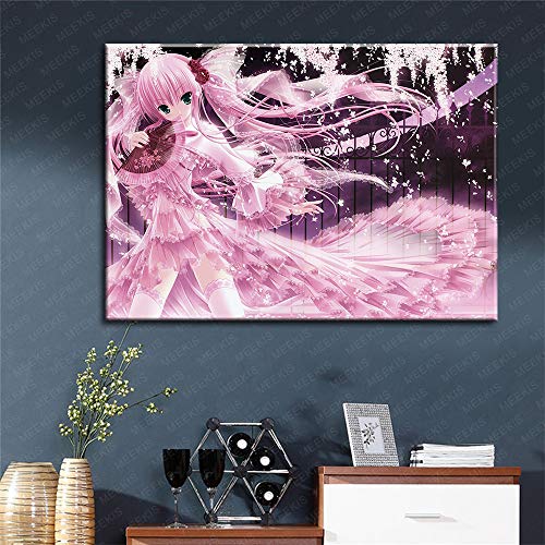 Diy Kit de pintura al óleo para adultos y niños Anime japonés Girl Cute Anime Enhance Feelings 40X50Cm Sin marco