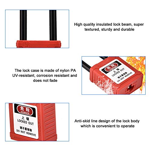 Diyeeni Equipaje Locks, Candado de Seguridad Industrial Bloqueo,Candados de Clave, Candados de Anilla Larga, Bloqueo De CóDigo para Maletas Equipaje Viaje, Etc.