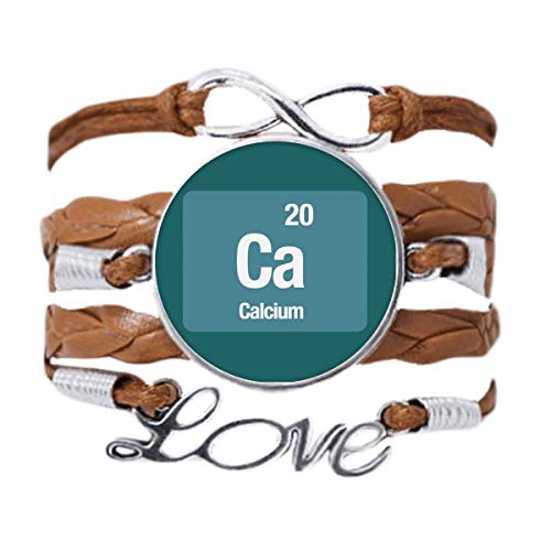 DIYthinker Ca Calcio Elemento Químico Ciencia Pulsera Love Cadena Adorno Pulsera Regalo