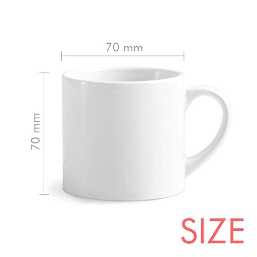 DIYthinker Taza de la Fruta del limón Nombre Alimentos Mini del café con Leche de la cerámica Taza de cerámica con el Regalo de la manija 6 oz