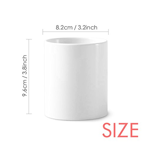 DIYthinker Toma eléctrica de carga del modelo de cable de cerámica cepillo de dientes titular de la pluma taza de la taza blanca 350ml regalo 9,6 cm de alto x diámetro 8.2cm