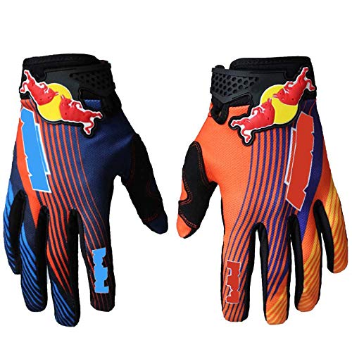 DJLHN Nueva Motocicleta Guante de Ciclismo de Dedo Largo para Hombres Mujeres Deporte al Aire Libre Motocross Bicicleta de montaña Guante de Bicicleta Off Road MTB Guantes - A, XL XL