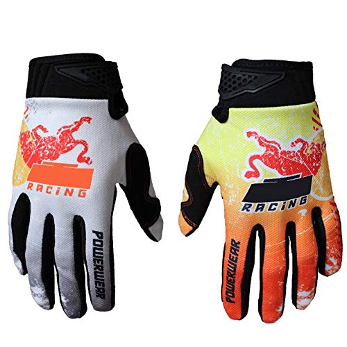 DJLHN Nueva Motocicleta Guante de Ciclismo de Dedo Largo para Hombres Mujeres Deporte al Aire Libre Motocross Bicicleta de montaña Guante de Bicicleta Off Road MTB Guantes - A, XL XL