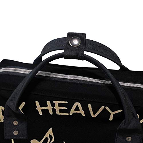 DJNGN I Play Heavy Metal Tuba Music Mochila para pañales, Mochila de viaje MutiFunction de gran capacidad Mochilas para pañales Mochila de viaje para mamá para el cuidado del bebé