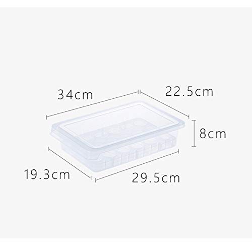 DJYD Caja de conservación para refrigerador, contenedor de almacenamiento de producción, con tapa puede contener 18 huevos de plástico contenedores de almacenamiento con tapas FDWFN