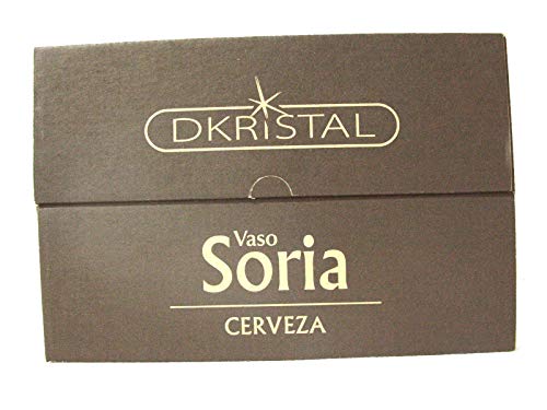 Dkristal Lote 6 Vasos Cristal Transparente CONICO Cerveza Soria 300ML