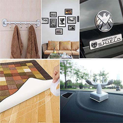 DLOPK Cinta de doble cara Lavable multifuncional(9.8ft/3Meter) Nano Tape, Adhesivo antideslizante,Reutilizable Transparente Traceless Grip Tape para Pared,Cocina, Alfombra,Llaves,Fijación de Fotos