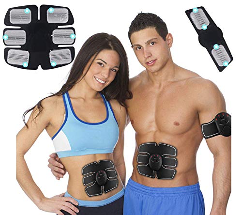 DMGF Entrenador Muscular para Hombres, Mujer, tonificador Muscular Abdominal ABS Fitness EMS, estimulador Muscular, para la Pierna del Brazo de la Cintura en la Oficina del Gimnasio,Charging