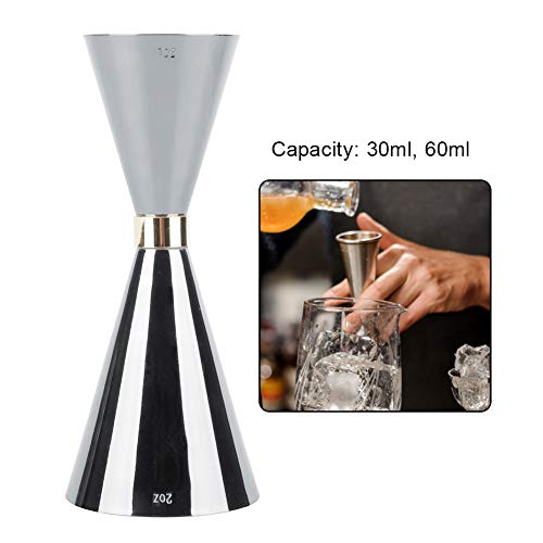 Doble Jigger 30 ml y 60 ml de acero inoxidable Jigger Forma de cono Bebida Copa de medición de vino Barra Accesorios Herramienta