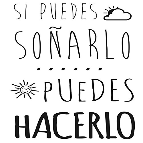 Docliick® Frase Vinilo "Si puedes soñarlo puedes hacerlo" Vinilos decorativos . vinilo frases motivadoras para pared. Vinilo para decorar habitaciones. Vinilos decorativos frases DC-16088 (30x20cm)