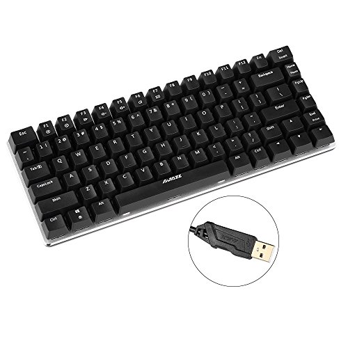 Docooler AJAZZ AK33 Mechanical Gaming Keyboard E-Sport Keyboard 82 Teclas USB Wired Blue Switches Anti-Ghosting para PC Portátil Ordenador Portátil Escritorio (Negro)