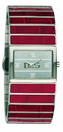 Dolce & Gabbana De Ibiza DW0081 - Reloj de Mujer de Cuarzo, Correa de Piel Color Rojo