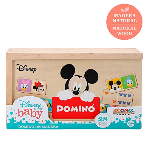 Domino madera infantil Juego de mesa para niños 2 3 4 años - Juegos de memoria Juegos Juguetes educativos Niños 2 años - Juegos estimulación cognitiva Domino Mickey