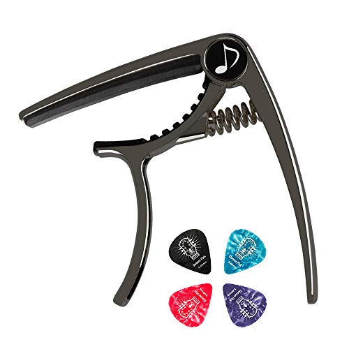 Donner® DC-2 Capo Profesional Disparador, 4 Colores, para Guitarra Eléctrica, acústica, Clásica, Ukulele, banjo, mandolina, mandola, de aleación de zinc