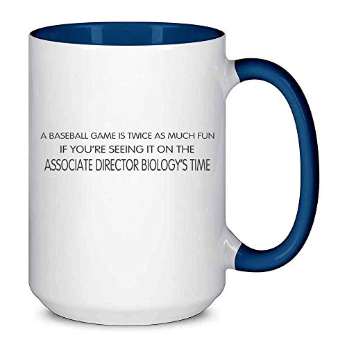 Dos veces más divertido si lo está viendo en el director asociado Biología 'S Time' S Time Taza de café Ideas actuales para compañeros de trabajo Empleados del jefe Cerámica Blanca 11 oz