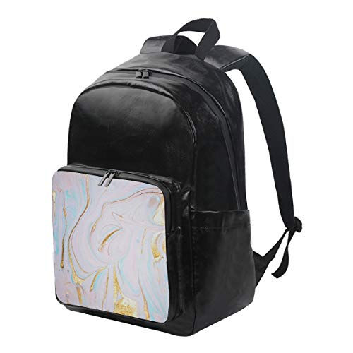 DOSHINE Mochila Impermeable, patrón de mármol Pastel, Mochila de Viaje para la Escuela, para Hombres, Mujeres, niños y niñas