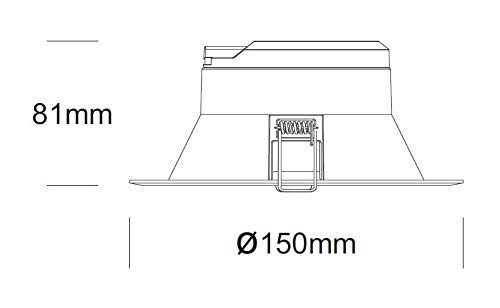 DOWNLIGHT FOCO LED DE EMPOTRAR BAJA LUMINANCIA 15W 3000ºK 100º 1200LM LED EPISTAR 3 AÑOS DE GARANTIA REFLECTOR ANTIDESLUMBRANTE