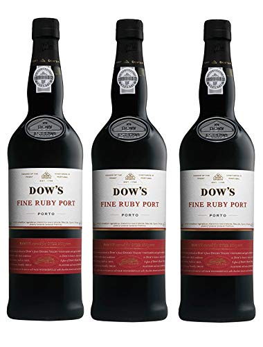 Dow's Fine Ruby, Porto - 3 botellas de 75 cl, Total: 2250 ml