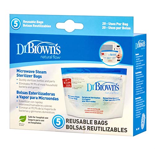 Dr. Brown's 157077.2 - Bolsas para esterilización en microondas, 5 unidades