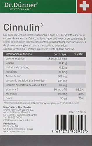 Dr. Dünner Cinnulin Complemento Alimenticio - 61 gr