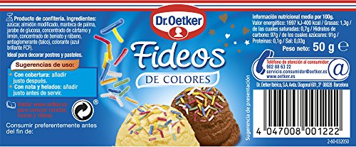 Dr. Oetker Fideos De Colores 1 Unidad 50 g