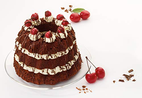 Dr. Oetker Flexxibel Hornear Redondo Platinum Rojo resiste-40ºC a 230ºC, 22x12cm, 1ud. Molde Bundt, Silicona, 22 cm