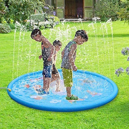 Dracarys Splash Pad Espolvorear y Splash Jugar Mat Juguete - Jardín Césped Juguete Spray de Agua para Niños -Juguete Fuente de Verano para Niños Niñas. (68 Pulgada)