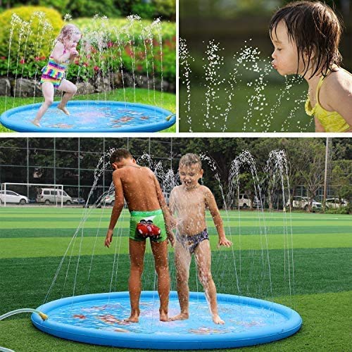 Dracarys Splash Pad Espolvorear y Splash Jugar Mat Juguete - Jardín Césped Juguete Spray de Agua para Niños -Juguete Fuente de Verano para Niños Niñas. (68 Pulgada)