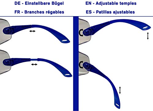 Dräger X-pect 8120 | Cubregafas Protectoras | Lentes de Seguridad con Patillas Ajustables| para Laboratorio, Agricultura, Industria