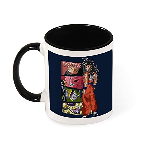 Dragon Ball Z Yamcha Vs taza de café de cerámica taza de té, regalo para mujeres, niñas, esposa, mamá, abuela, 11 oz