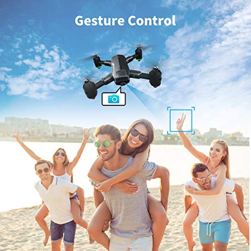 Dragon Touch Drone Plegable con Cámara 1080P HD Avión con WiFi FPV Control Remoto RC Quadcopter Drone para Adultos Niños Principiantes Modo sin Cabeza Estabilización de Altitud DF01