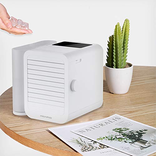 Dreame Aircooler - Ventilador de aire acondicionado para escritorio, pequeño enfriador de aire personal USB, humidificador, refrigeración con mango portátil para Home Room Office