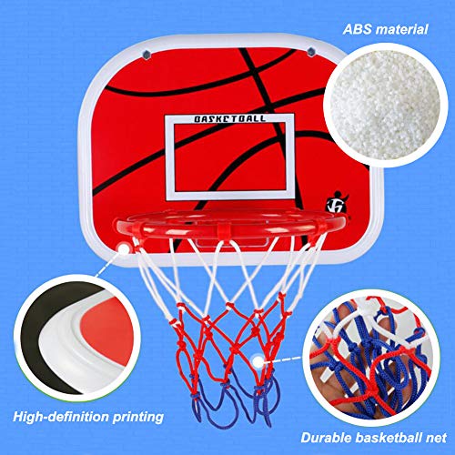 Dreamon Canasta Baloncesto Infantil Habitacion con Aros Balón y Bomba, Mini Juguetes Deportivos para Interiores y Exteriores