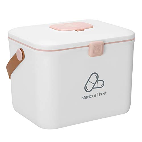 DreamyLife Caja de Almacenamiento de Medicamentos Caja de Medicamentos Caja Maquillaje Botiquín Caja de Almacenamiento de Plástico Botiquín de Primeros Auxilios