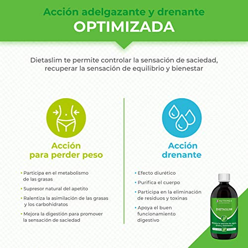 Drenante Retención de Líquidos, Detox Adelgazante, Diurético Natural, Jarabe Líquido 500ml, Elimina Toxinas, Plan Detox 6 Semanas - Té Verde Guaraná Papaya Boldo Mate - Pierde Peso Natural