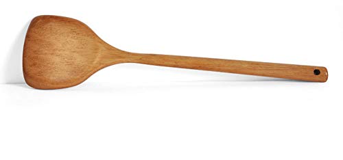 DressLksnf Cocina de Madera Larga EspáTula de Arroz Cuchara Utensilio de Cocina Antiadherente Mano Wok Pala