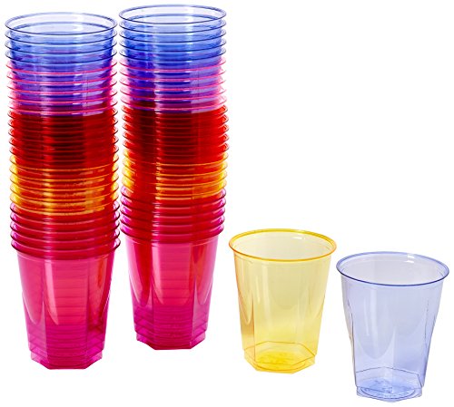 drinkstuff A79-92C-E66 - Paquete de 50 vasos desechables, 250 ml, varios colores