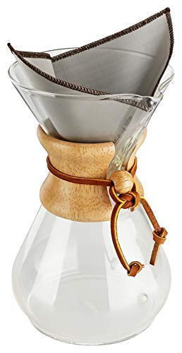 dripdrip foldables filtro permanente para pour over Café de acero inoxidable Red, für Chemex (6, 8, 10 Tassen)