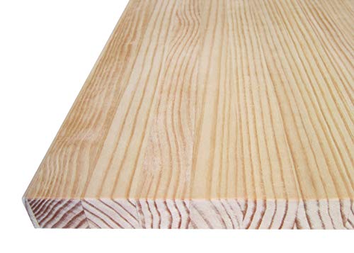 d®tiendas - Tablero de Madera Maciza de Pino Nacional. Alistonado. Natural, sin Barniz. Para Muebles, Mesas, Encimeras Cocina. Corte a Medida: (Pino 3cm, 80 x 60 cm)