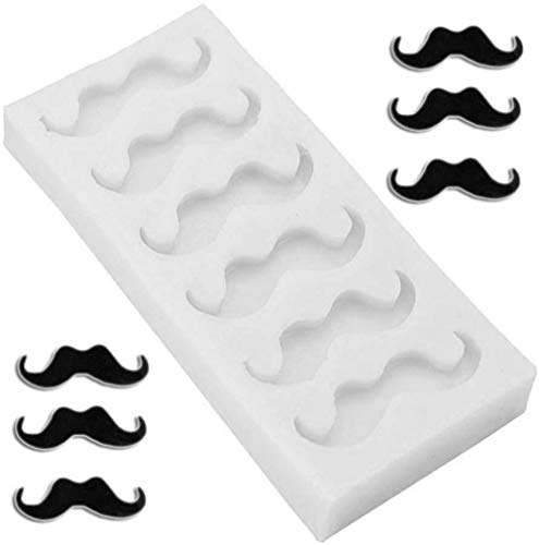 DUBENS - Molde de Silicona para Bigote en 3D, Molde para Chocolate, Molde para Cocina, gelatina, Caramelos, Fondant, Formas