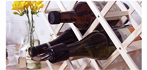 Ducomi® – Botellero de madera plegable Vinoria, para vino, para enotecas, expositor elegante y fino, con carta de vinos