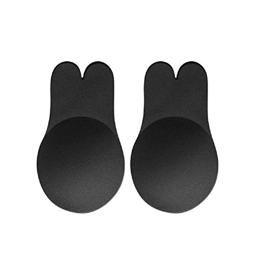 Ducomi Sujetador Invisible Pushup - Cubrepezones Adhesivos para Elevar el Pecho sin Tirantes - Copas de Silicona Acolchadas con Autoadhesivo, Reutilizables, Resistentes al Agua (Negro, S)