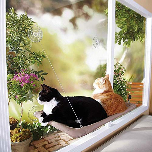 Ducomi sunnyseat – Hamaca de Gato para Ventanas con ventosas Fuertes y Resistentes (31 x 56 cm) Carga Máxima 15 kg – Novedad 2018 – fácil instalación