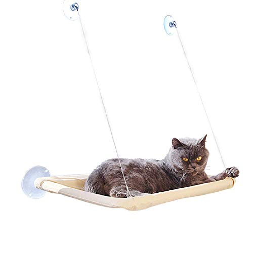 Ducomi sunnyseat – Hamaca de Gato para Ventanas con ventosas Fuertes y Resistentes (31 x 56 cm) Carga Máxima 15 kg – Novedad 2018 – fácil instalación