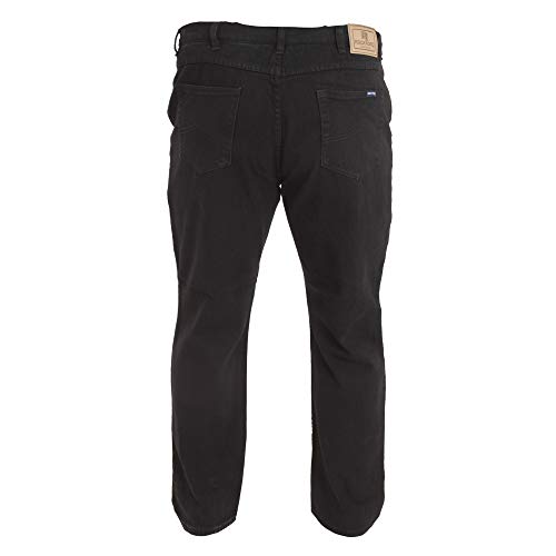 Duke - Pantalón cómodo Modelo Rockford Tallas Grandes para Hombre (168 cm Largo) (Negro)